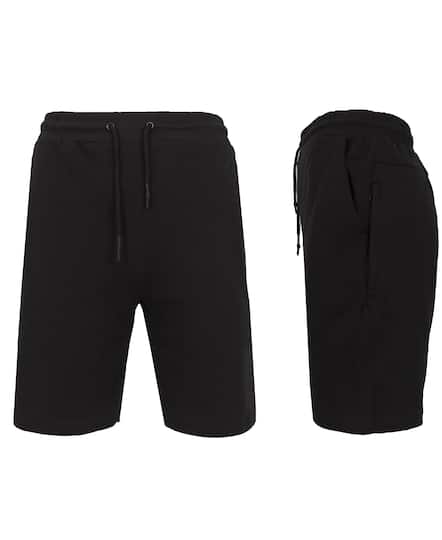 Galaxy By Harvic Men's Tech Fleece Jogger Sweat Lounge Shorts with Long Zipper Side Pocket